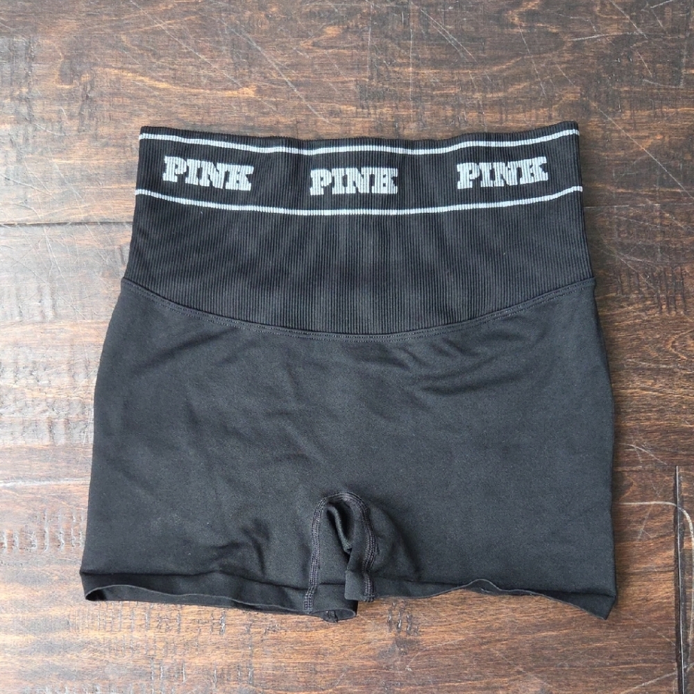 PINK Victoria's Secret Black Shorts with Logo
